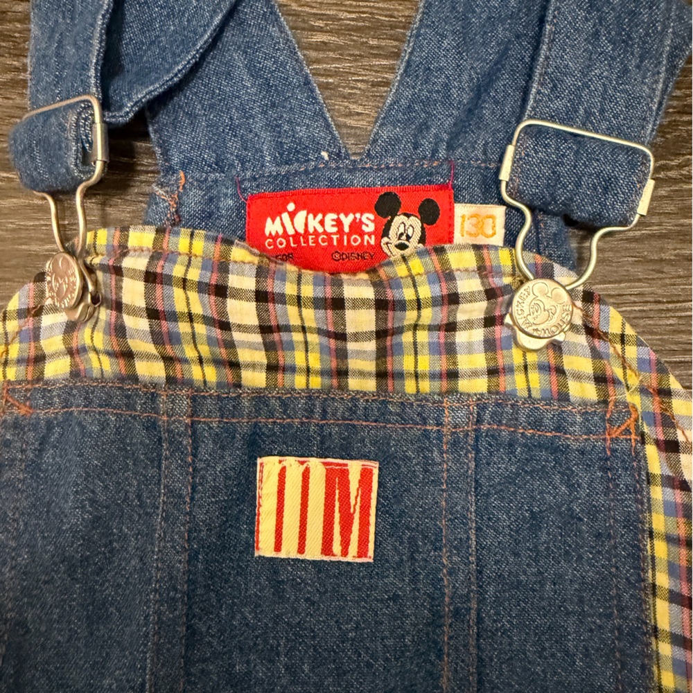 Disney Denim Overall Dress with Yellow Plaid Accents - Picture 4 of 7